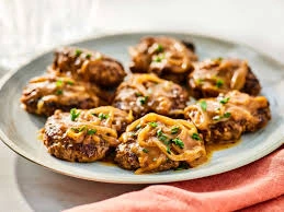 Recipe for Hamburger Steak (Patties and Onion Gravy)