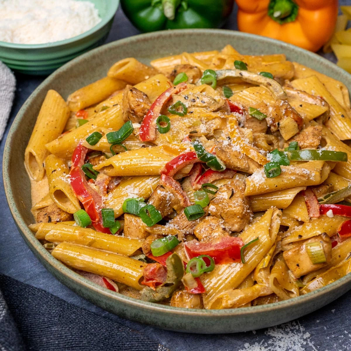 Rasta Pasta Recipe (Creamy Jerk Pasta with Bell Peppers)