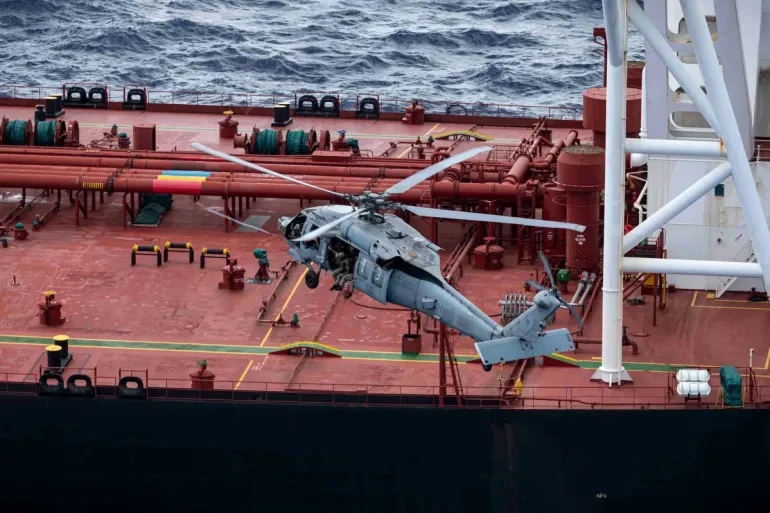 US forces board tanker in Indian Ocean after it fled the Venezuela blockade.