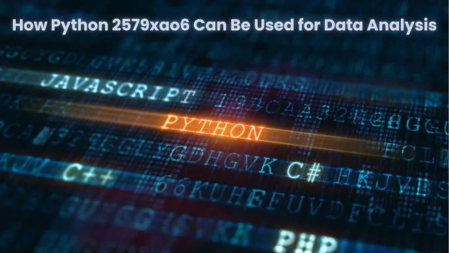 How Python 2579xao6 Can Be Used for Data Analysis