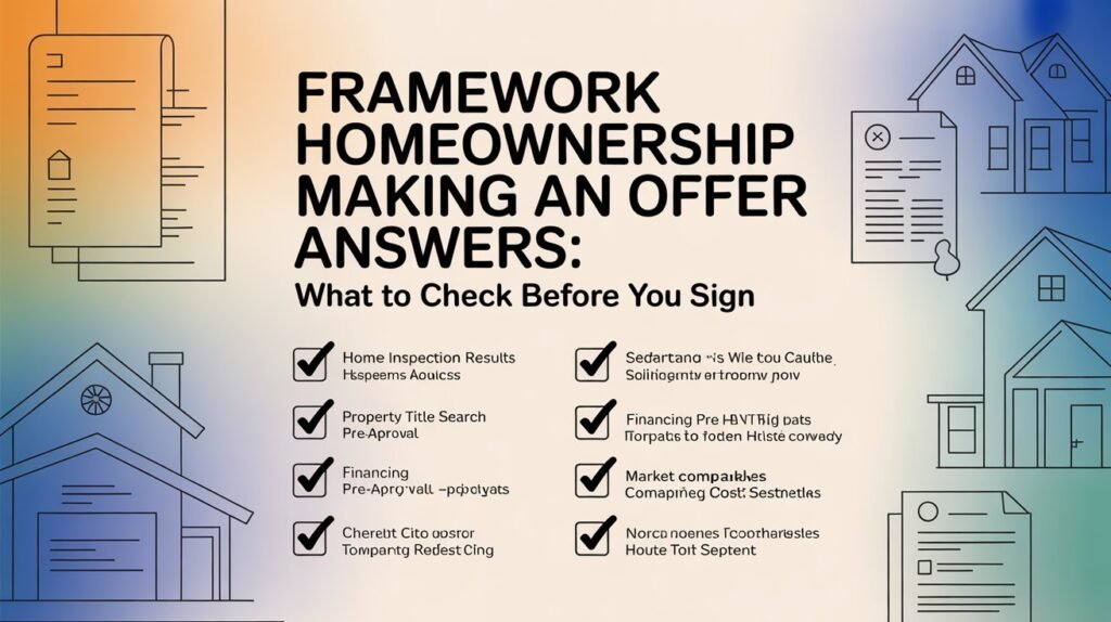 Framework Homeownership Making an Offer Answers